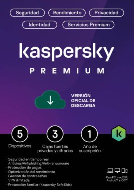 Kaspersky Premium Para 5 PCs por 1 Año